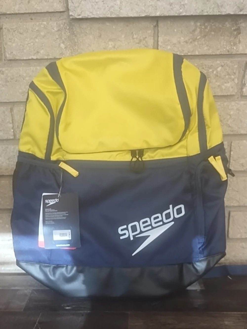 Speedo Men’s Yellow and Navy Sport Backpack